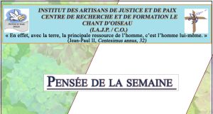Pensee de la semaine du 7 au 13 Juillet 2025