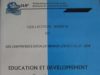 Education et développement « Première partie »